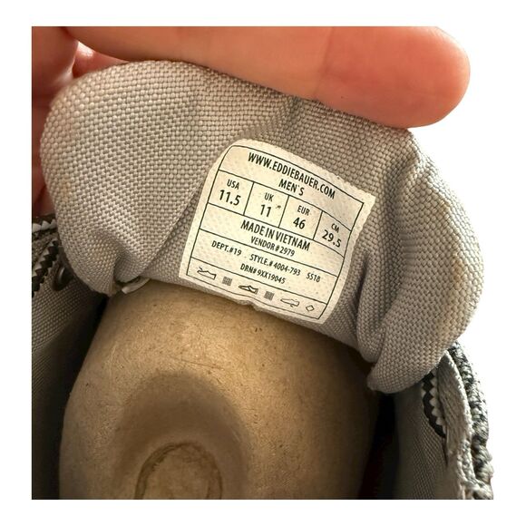 Eddie Bauer Rivet Chukka Shoes Mens Sz 11.5 Chrome Gray Ankle Lace Up Sneaker